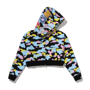 Áo hoodie Multi Camo Shark Cropped Full Zip mới