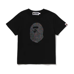 A BATHING APE / Nữ / Áo phông ngắn tay Ape Head Crystal Stone Mini Tee